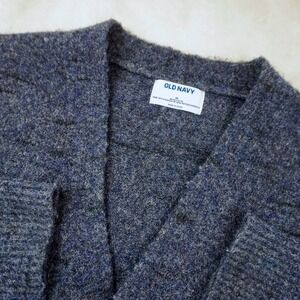 Old Navy Mens Wool Blend Cardigan Sweater XL Button Front Pockets Knit Recycled
